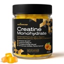 Kreatin Monohydrat 5000mg Zusatzgummis - mit L-Taurin Betaine Anhydrous Alpha-GPC BCAA 2:1:1 - Zuckerfrei Glutenfrei für Männer Frauen