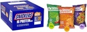 SNICKERS Hi Protein arachide Caramel Bar en vrac boîte, Quest Tortilla Protein Chips Variety Pack