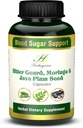 HERBOGANIC Bitter Gourd Moringa e Java Plum Seed Capsules | 500mg |All Natural Detoxification | 60 Capsule