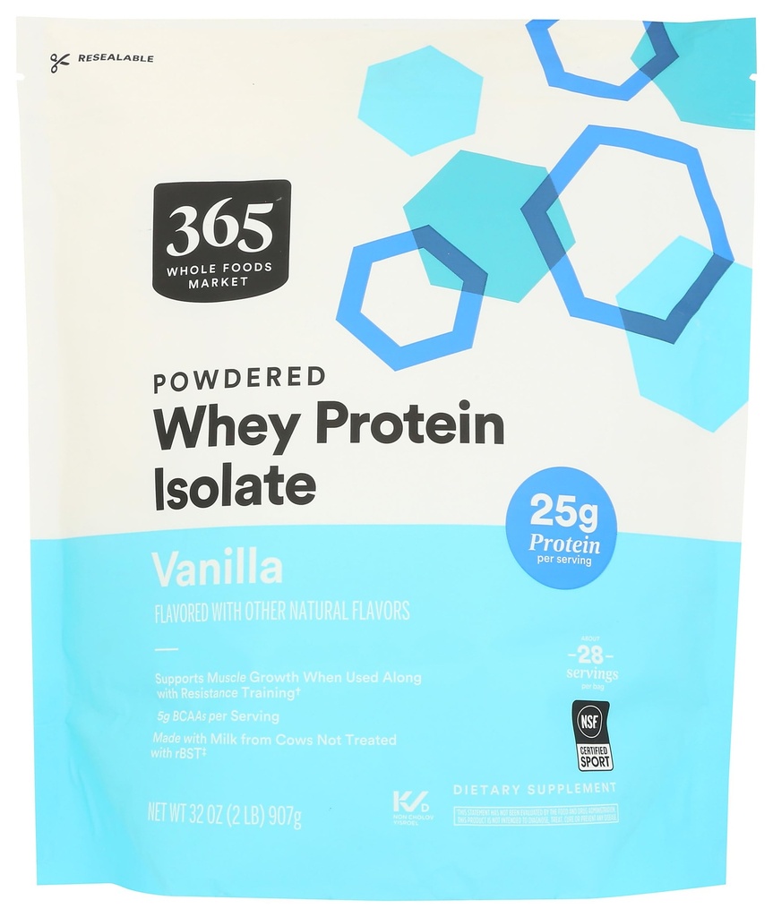 365 by Whole Foods Market, Whey Protein Isolate, Vanilla, 32 once