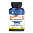 Vitamin B1 500MG, 120 Kapseln, Non-GMO, Vegan, Glutenfrei, Benfotiamin