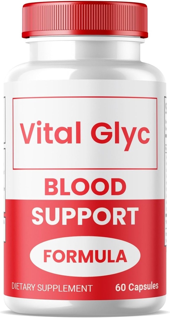 (1 pacchetto) Vital Glyc Capsules - Formula ufficiale di supporto al sangue, Vital Glyc Blood Vessel Cleaner, Vital Glyc Glyco Optimizer Pills, Supports Total Health & Wellness, Vital Glyc Powder (60 capsule)