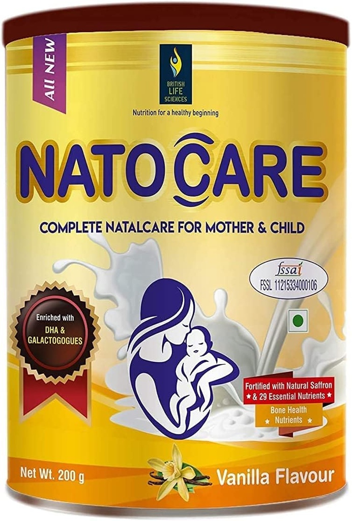 BETT British Life Sciences Natocare (en anglais seulement) Supplément pour l'allaitement et la lactation des mères Shatavari, Silymarin & Fenugreek Extrait pour stimuler l'allaitement