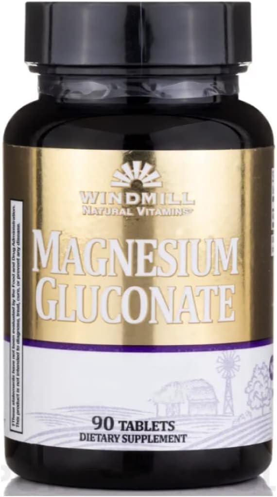 Magnesio Gluconato 90 Tabs - Dal mulino a vento (2Pk)