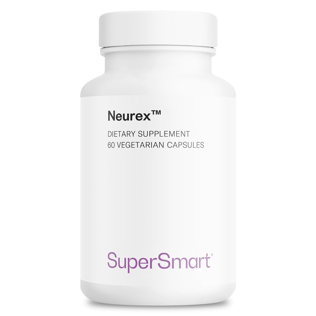 Supersmart Neurex (Formula avanzata) - Integratore ad alta potenza - con Ginkgo Biloba, Bacopa Monnieri, GPC, Huperzine A | Non-GMO & Gluten Free - 60 Capsule Vegetariani