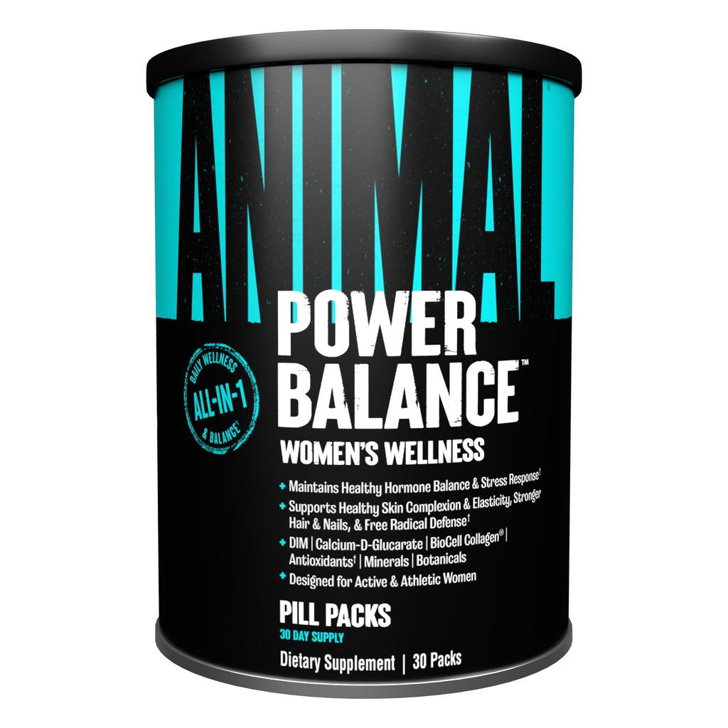 Equilibrio di potere animale – Formula completa femminile Alpha F – Supporta l'equilibrio ormonale, la carnagione, i capelli, le unghie, il mood e lo stress, la salute intestinale, & Bone e la salute comune – 30 confezioni