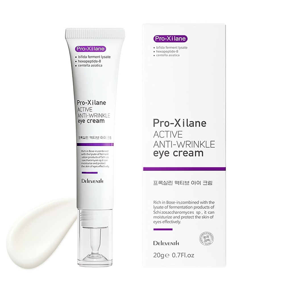Deleventh Korean Brand Pro-Xilane Active Anti-Wrinkle Eye Cream 20g / Anti-Aging, Anti-Oxidation, Fade Fine Lines, Reduziert Falten, Dark Circles & Puffiness für jugendliche, helle Augen