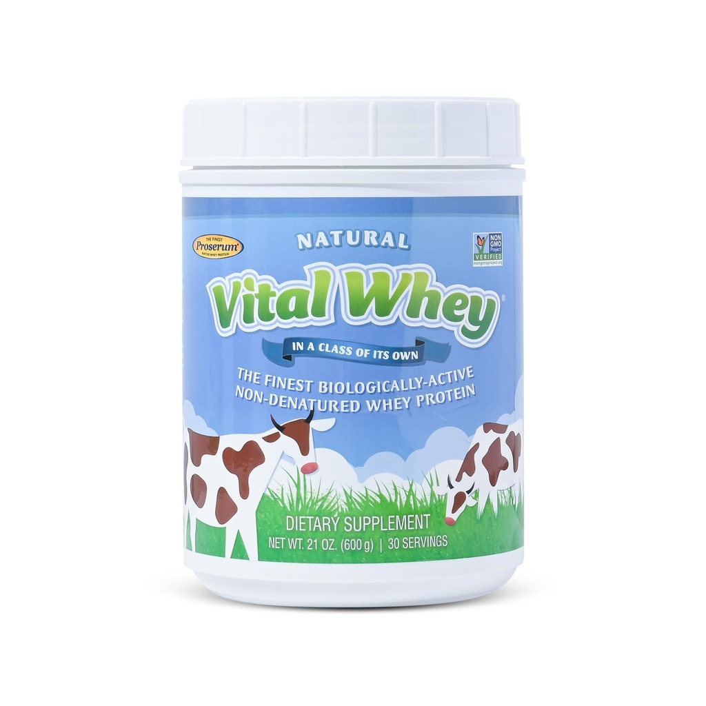 Grass-Fed Whey Protein Polvere per la vitalità immunitaria, Natural Flavor 600g (30 Serve), 15g Protein Per Serve, Vital Whey, Clean Holistic, Wellness Nutrition