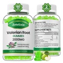 2 Pack Bio Valerian Root Gummis, Kräuter-Ergänzung für Entspannung & Stimmungsunterstützung, Schlafgummis ohne Melatonin für Erwachsene, Vegan, Non-GMO, Apple Flavor, 120 Count