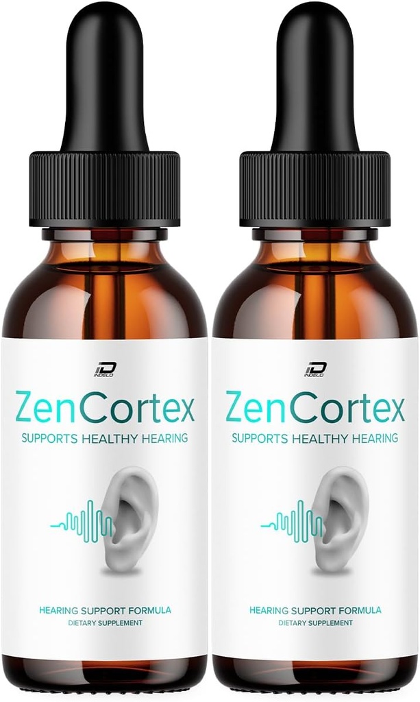ZenCortex Tinnitus Ear Drops - ZenCortex 24, Zen Cortex Liquid Drops, ZenCortex Recensioni, ZenCortex Drops for Ear Relief (2 Pack - 2 mesi di fornitura)