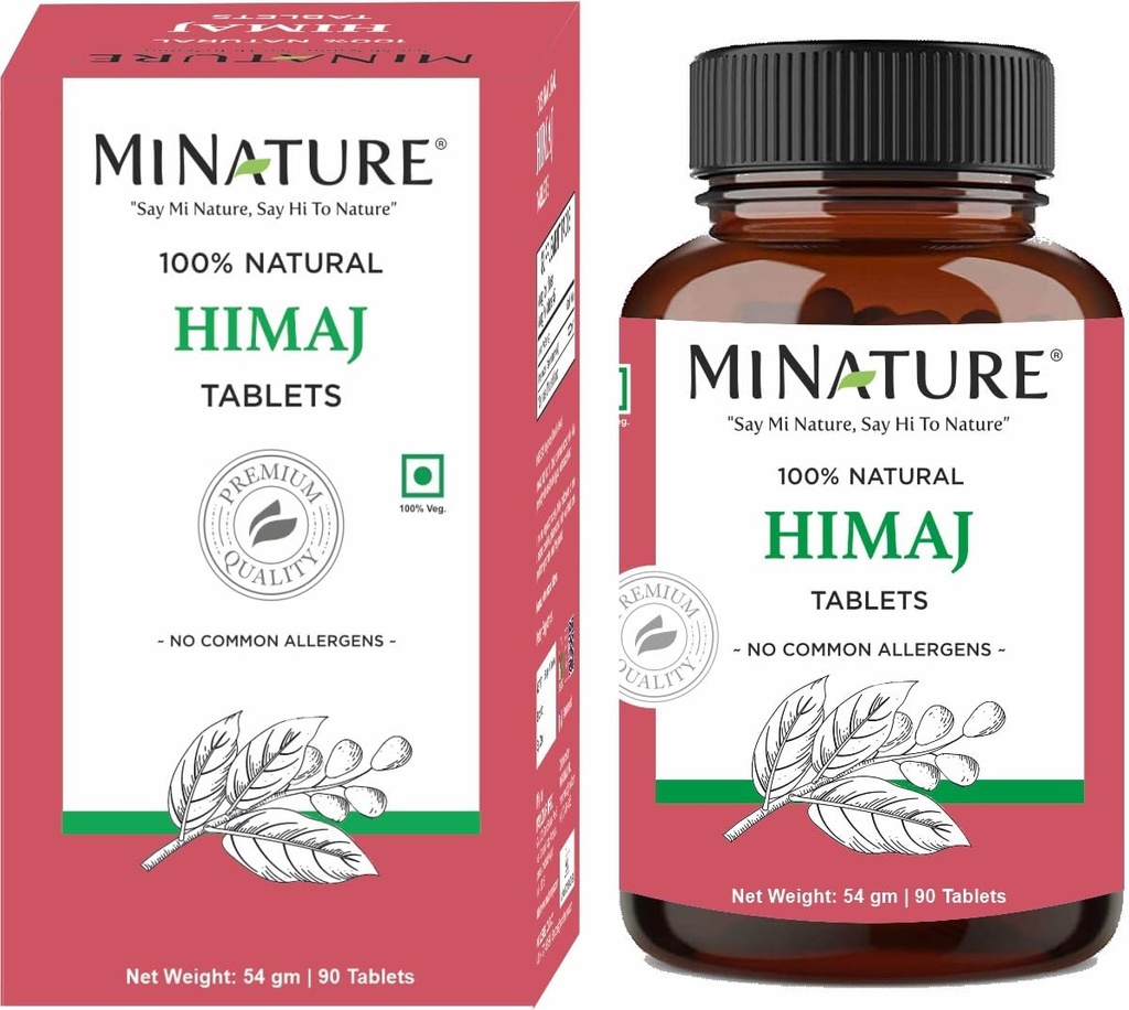 minature Himaj (Terminalia Chebula) Tablet| Integratori basati sulle piante | Tavolino polvere Himej nero | Choti Harad | Vegan, Gluten Free | 90 Tablet, (1000mg) 45 giorni di alimentazione