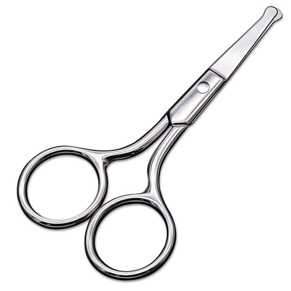 Piccole forbici con disegno rotondo della punta - Professional Grooming per capelli, ciglia, naso, ritaglio del sopracciglio, Mustache - Non si affanna la cavità nasale