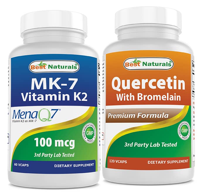 Best Naturals MK-7 100 mcg & Quercetin mit Bromelain