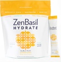 Zen Basil Hydrate - Ginger Lemon Turmeric | Elektrolytische Hydration Pulververpackungen | Fasting Support | Sugar Free, Keto, Paleo | 16 Sticks | Cellular Hydration