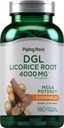 Piping Rock DGL Licorice Chewable Tablets 4000mg | 180 Count | Mega Potency Deglycyrrhizinated | Estratto di erbe Supplemento | Vegetariano, Non OGM