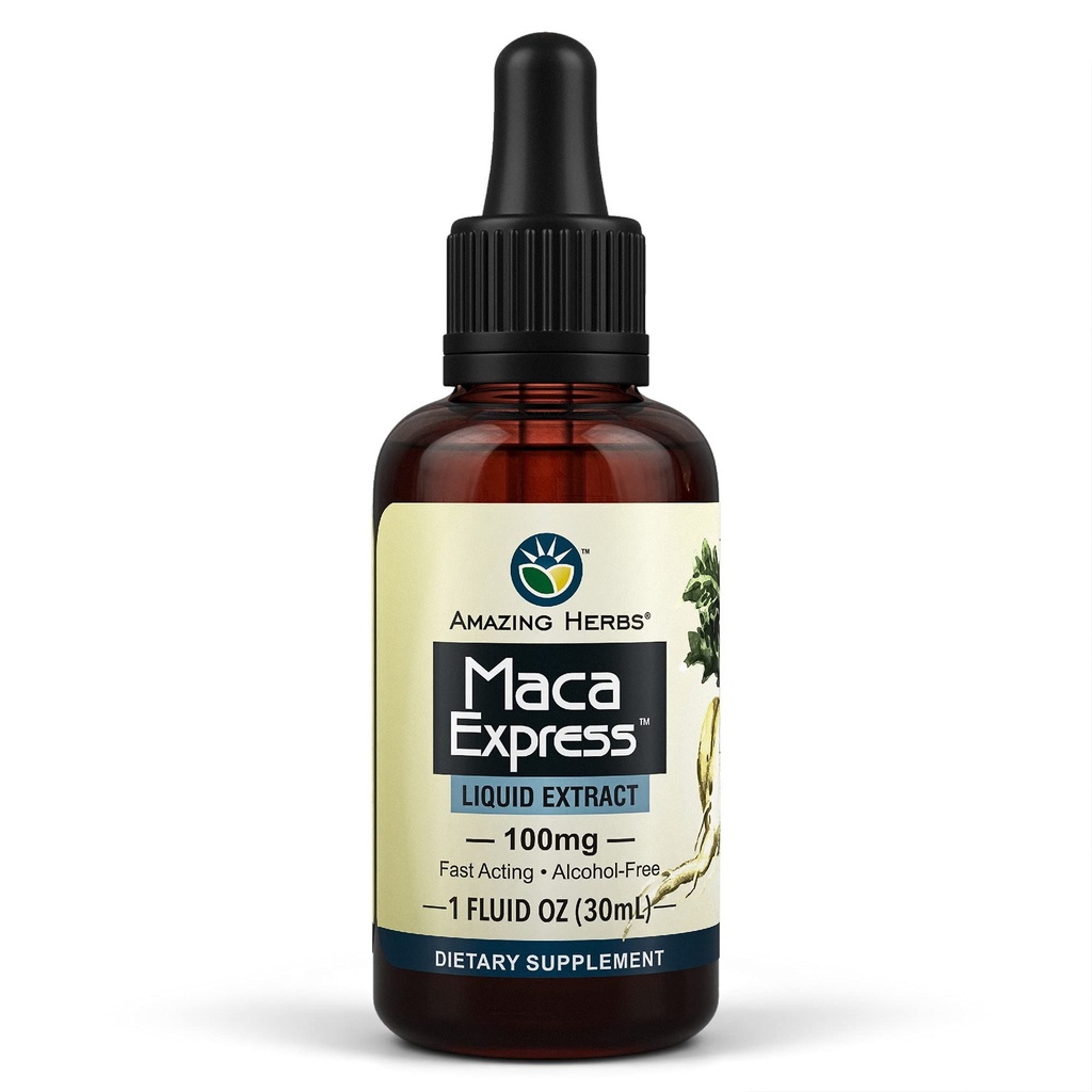 Meraviglioso erbe Maca Express Liquid Extract - Peruvian Maca Extract, promuove Stamina, Energy, Endurance, & Mental Clairity - 1 Fl Oz