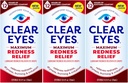 Yeux clairs Rougeur maximale Relief oculaire gouttes, 0,5 Fl Oz, boîte de 3