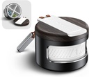 Metal Pill Organizer, Daily Pill Box 4 volte al giorno, Travel Pill Case 4 scomparti, Portable Pillbox, Pill Container Holder per vitamina, Medicina, Supplemento, Fish Oil, Nero