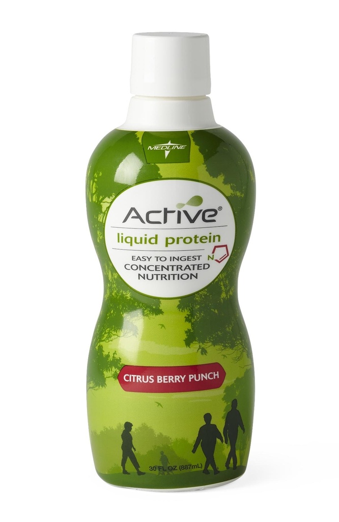 Proteine liquide attive di Medline, Citrus Punch di bacche, 30-oz, 15-g Proteine (Pack of 4)