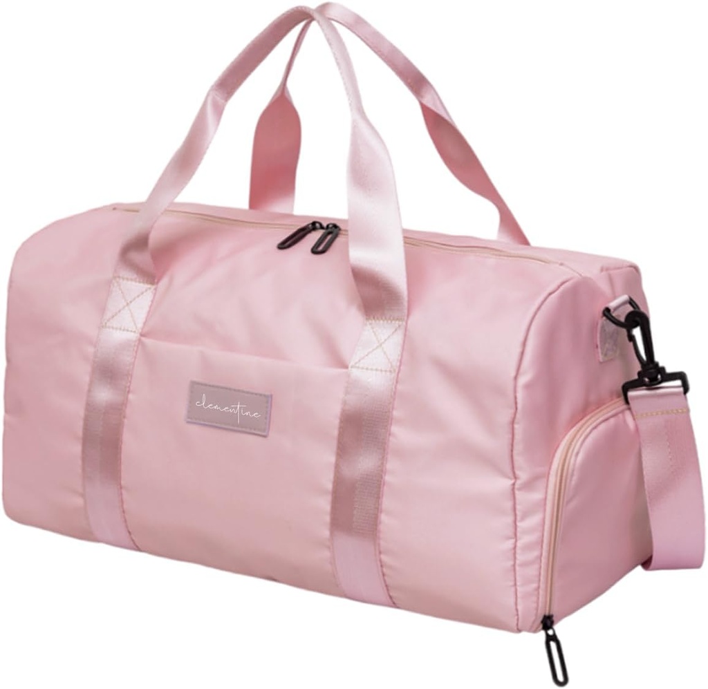 Sac de gym pour femmes avec compartiment de chaussures et poche humide.