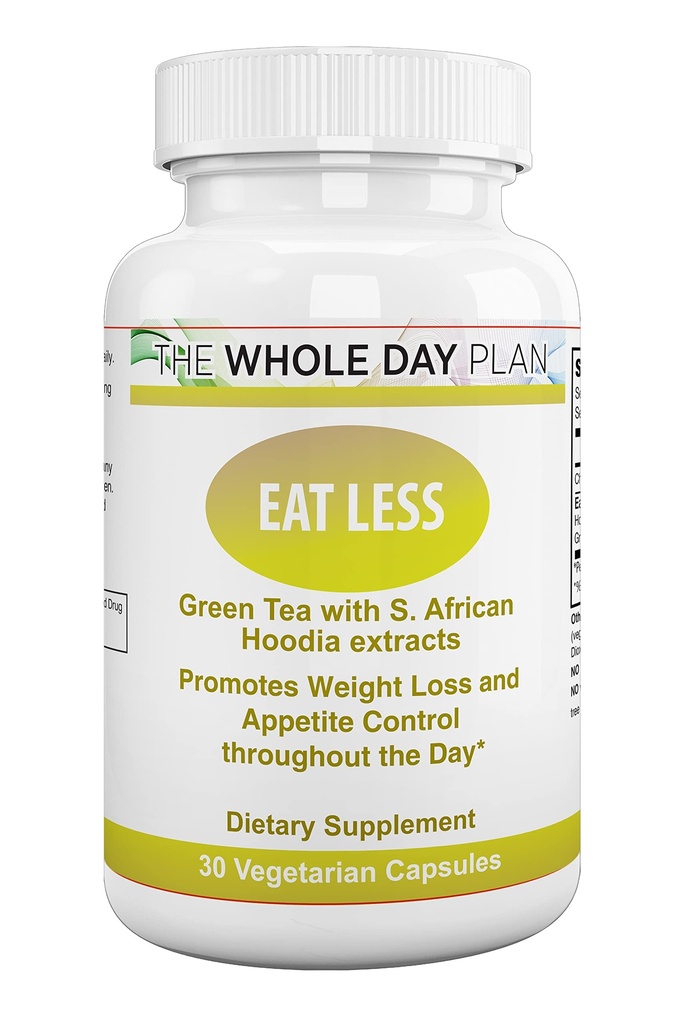 Le plan complet de jour EAT MOINS - pilules de perte de poids pour les femmes et les hommes qui fonctionne rapidement - Suppression de l'appétit Fat Burning Suppléments, 30 capsules, Fabriqué aux États-Unis