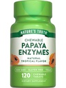 Nature's Truth Papaya Enzyme Kautabletten | 120 Count | Vegan, Non-GMO & Gluten Kostenlose Ergänzung für Verdauung | Natürliche tropische Geschmack