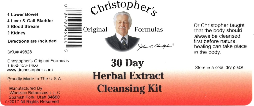 Trousse d'extrait de nettoyage à base de plantes du Dr Christopher