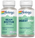SOLARAY Bean Enzyme e Super Digestaway - Enzimi Digestivi Bundle - Galactosidase Alpha, Papain, Ginger, Pepsin, Betaine HCl, Aloe Vera e More - Supporto per l'assorbimento digestivo e nutriente, 60/90ct