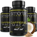 (3 Pack) Smarter Energy Pills, 200mg Koffein & Coconut MCT Öl mit Maca Root, 150 Liquid Softgels