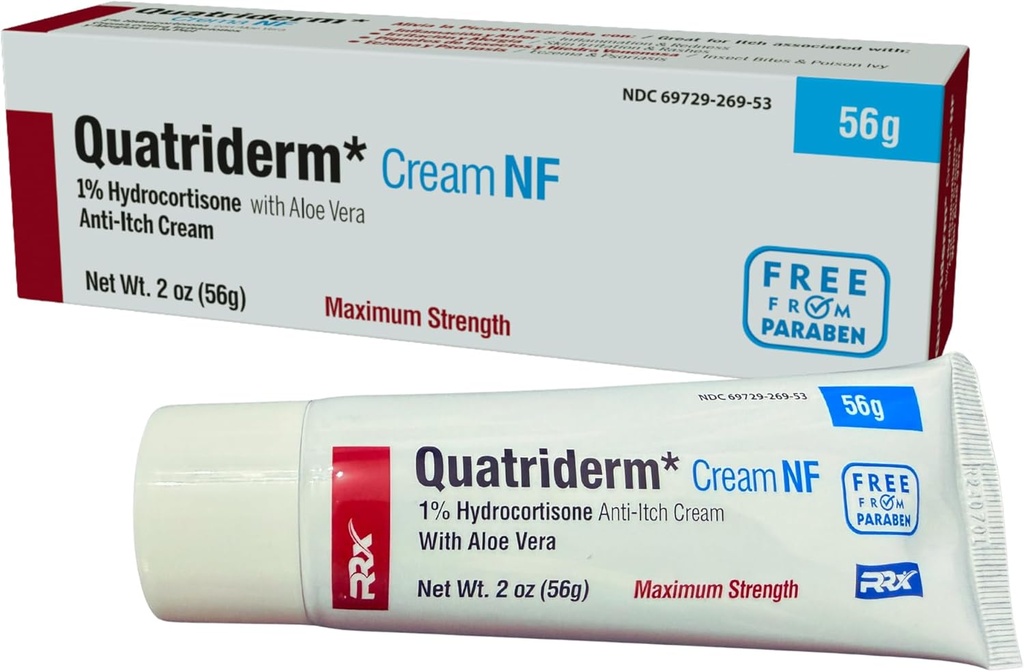 NF Extra Strength 1% Hydrocortison, mit Aloe Vera, Paraben-Free, Anti-Itch Cream, Hauttasche, verwendet für verschiedene Haut Zustand - Enthält 2 Unzen Tube
