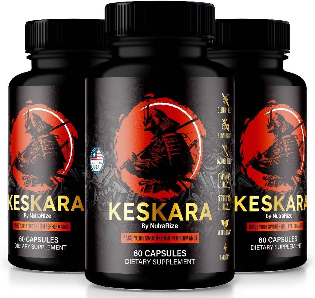 (3 Pack) Keskara Pillole per gli uomini, Keskara Capsules, Keskara Male Supplement, Premium Performance Support, Formula naturale per la crescita muscolare e la salute generale, Recensioni ufficiali (180 capsule)