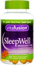 Vitafusion Sleep Well Gummy Sleep Support, 3 mg di melatonina, 60 Count (Pack of 4) by Vitafusion
