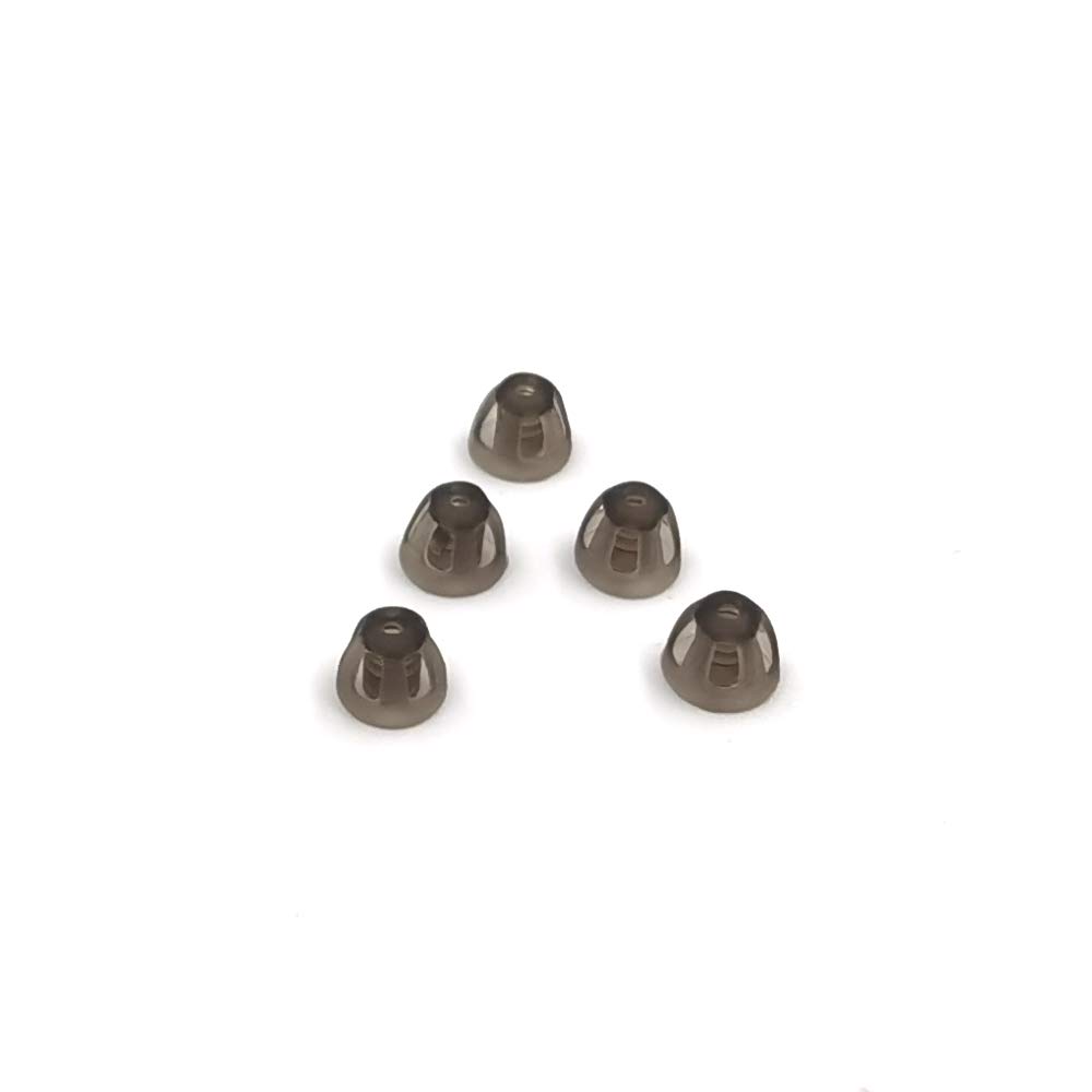 Hörhilfe Domes Smoky Gray Tips Ohr Stücke bequem für Open Fit BTE Sound Amplifier PSAP Kit unsichtbar, außer RIC 5mm (S * 5)