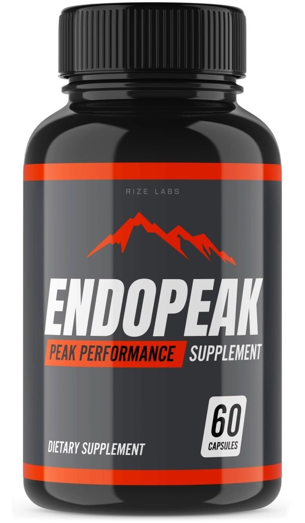 rize labs - Endopeak Peak Performance Capsule per Uomo, Massima Forza, Ultra Pure Non-GMO Vegan Supplement, Formula Avanzata (60 Capsule)