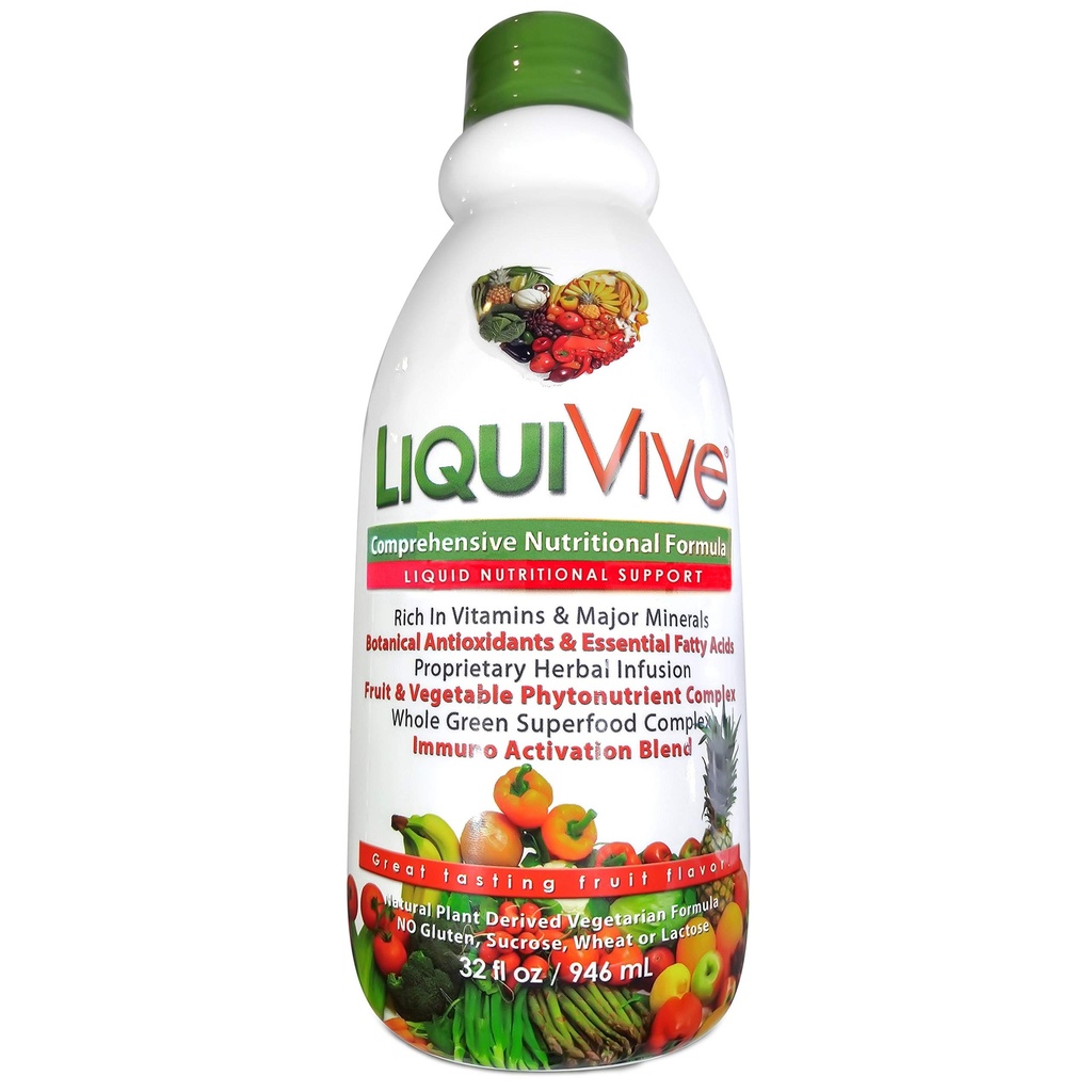 Liquid Vitamines LiquiVive Mega Nutrition de Végétarien Daily Multivitamin Balance Immmune Support Booster Superfood de la nature de Vitamine C D3 A B12 E K