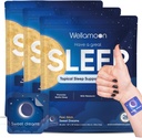 Wellamoon Original Sleep Patches für Erwachsene Extra Strength | Sleep Patch mit Melatonin & Valerian | Skin-Friendly & Cruelty-Free | Long-Lasting Night Comfort für Herren & Frauen | Pack von 3 x 28 Patches