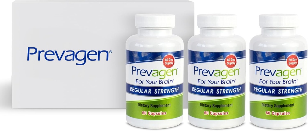 Prevagen Regolare Forza - 180 capsule (6 mesi di alimentazione) | Formulato per il vostro cervello | 10mg di Apoaequorin Plus Vitamina D3