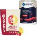 Nutrition Gnarly Pré-entraînement Gnarly Lemonade aux fraises (14.82oz) Aminos Berry Lemonade Caféine Gratuit (10.58oz)