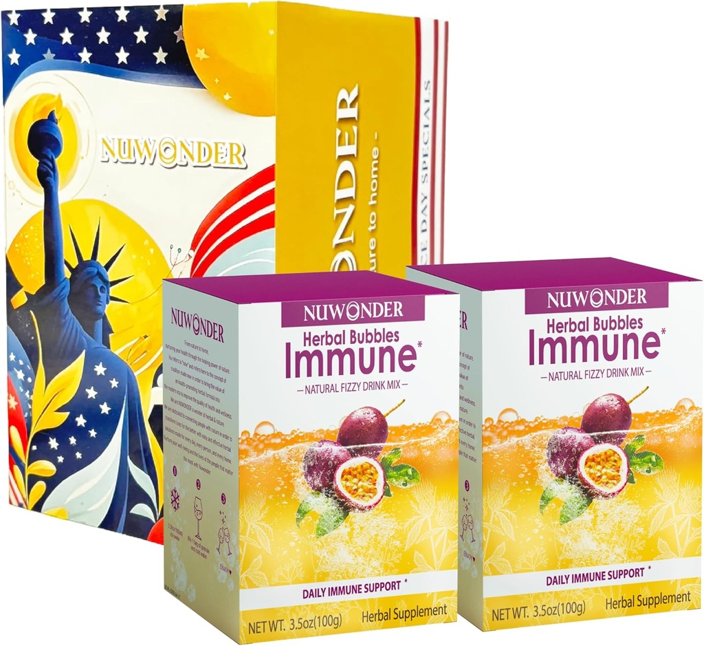 Immune Booster Fizzy Bevande Mix Erboristeria Integratore Erboristologico realizzato con Astragalus, Ginger, Jujube, Atractylodes, Frutta della Passione, No Artificial, 10packs (2 scatole)