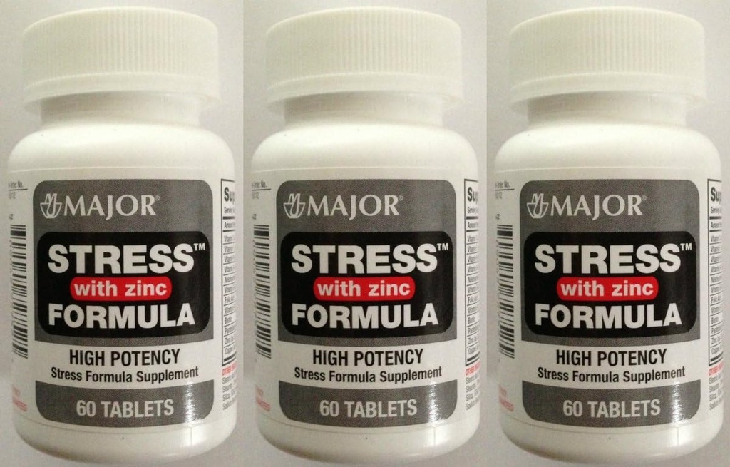 Rugby Multivitamin con Zinc Stress Formula - Integratore alimentare - 60 compresse (3 Confezione)
