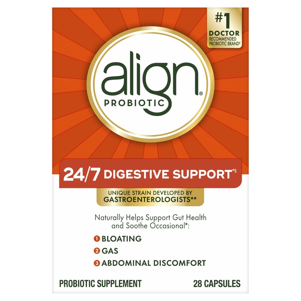 Align Probiotic, Probiotics for Women and Men, Daily Probiotic Supplement for Digestive Health*, #1 Empfohlene Probiotika von Ärzten und Gastroenterologists‡, 28 Kapseln