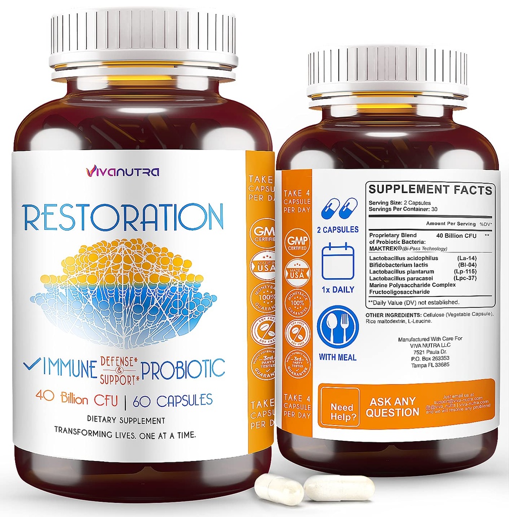 Ristorazione Toenail Fungus Trattamento Pillole Probiotiche - Trattamento Fungo Unghie Per Toenail, Fungi Fungi Riparazione Piede Extra Forza, Piedi Di Rinnovamento Intensivo Toe Nail Supplemento Fungus - Mese Fornitura 60ct