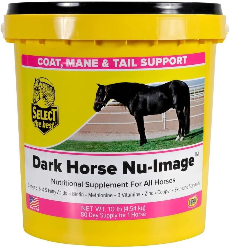 RICHDEL 784299621008 Dark Horse Nu-Image Hoof & Coat Unterstützung für Pferde, 10 lb