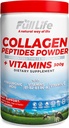 Polvere di peptidi di collagene di vita completa - Supplemento di collagene di bovino con acido ialuronico - Polvere di collagene idrolizzata per le donne e gli uomini - Kosher, senza glutine - 300g