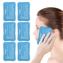 NEWGO Mini Ice Packs (6 Packs) Gel Cold Packs for Injuries Reusable, Face Ice Pack for Face Surgery, Teeth Pain, Reifenaugen, Kid's Boo Boos, Brügge, Kopfschmerzen,Breasting 4.5"X 3.2" Blau