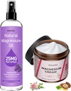Crema di Magnesio Topico per Dolore e Sonno, Lozione di Magnesio di Notte per Gambe,Rilassamento Muscolo,Calmo,Idratazione profonda per la cura del corpo e della pelle - Naturale e sicura per i bambini.