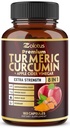 7 in 1 curcumina erboristica + Apple Cinder Vinegar Capsule, 6 mesi di fornitura con Ashwagandha, Ginger, Aglio Bulb, 180 capsule