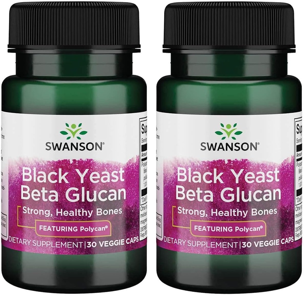 Swanson Polycan Black Yeast Beta Glucan 150 Milligramme 30 Veg Kapseln (2 Packung)