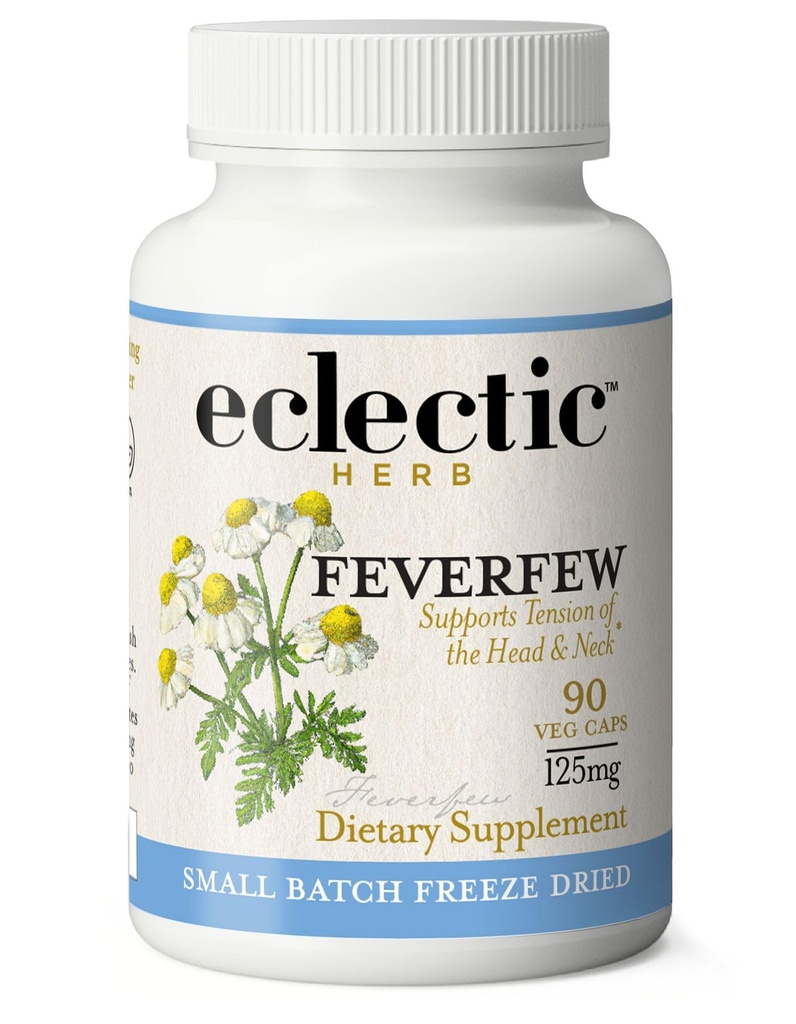 Institut éclectique Fresh Freight Freeze-Dried Non-GMO Feverfew (125 mg) 90 CT