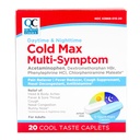 Choix de qualité Jour et nuit Froid Max Multi-symptômes, rhume et grippe Médecine, soulagement de la douleur, réducteur de la fièvre, suppresseur de la toux, désinfectant nasal, 24 heures de soulagement Cool Taste Caplets